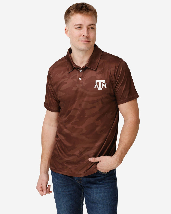 Texas A&M Aggies Color Camo Polyester Polo FOCO S - FOCO.com