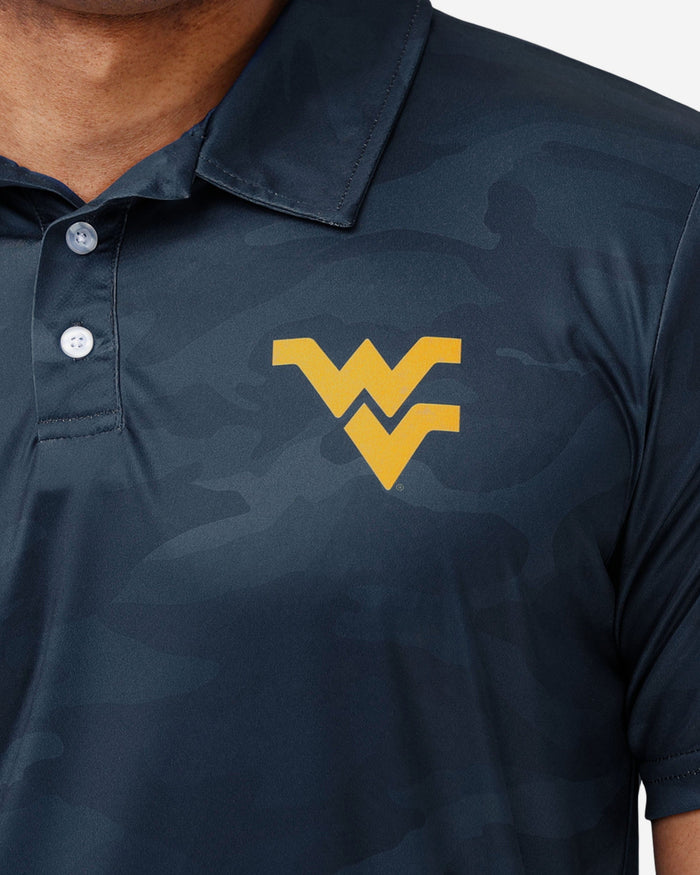 West Virginia Mountaineers Color Camo Polyester Polo FOCO - FOCO.com