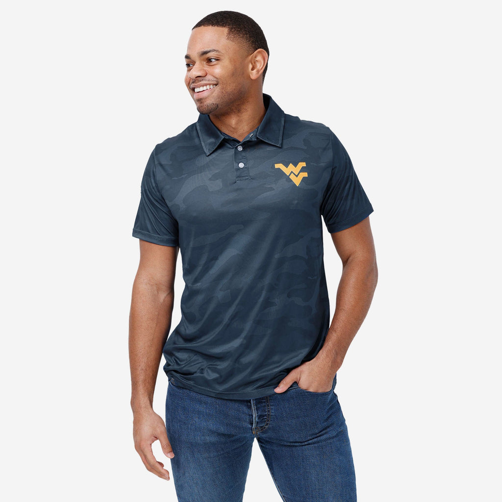 West Virginia Mountaineers Color Camo Polyester Polo FOCO S - FOCO.com