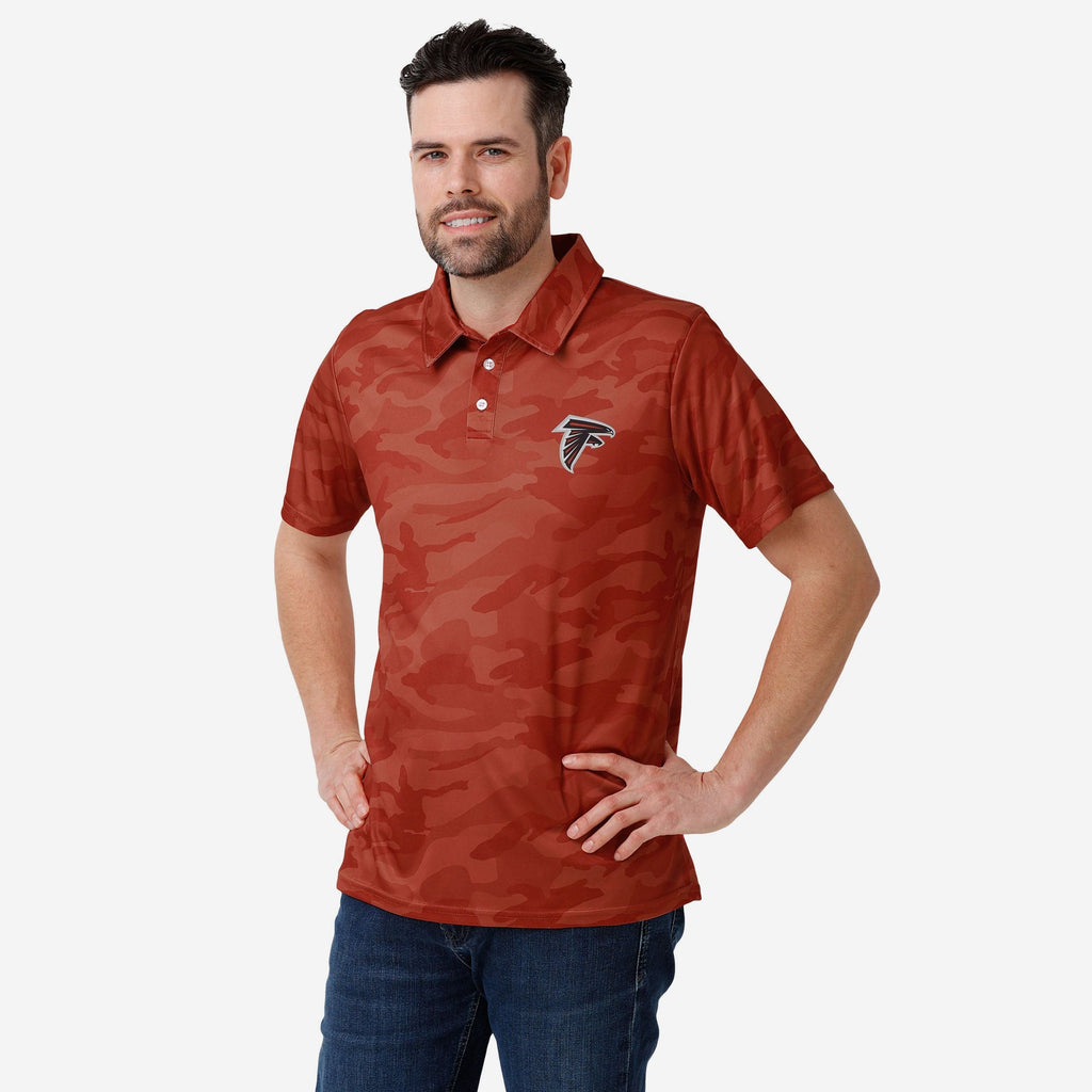 Atlanta Falcons Color Camo Polyester Polo FOCO S - FOCO.com