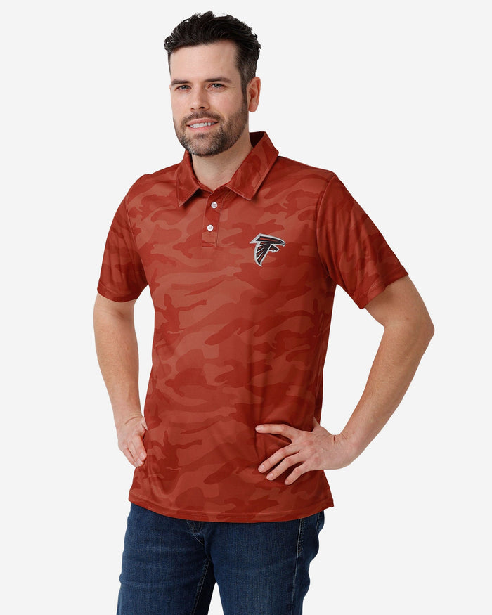 Atlanta Falcons Color Camo Polyester Polo FOCO S - FOCO.com