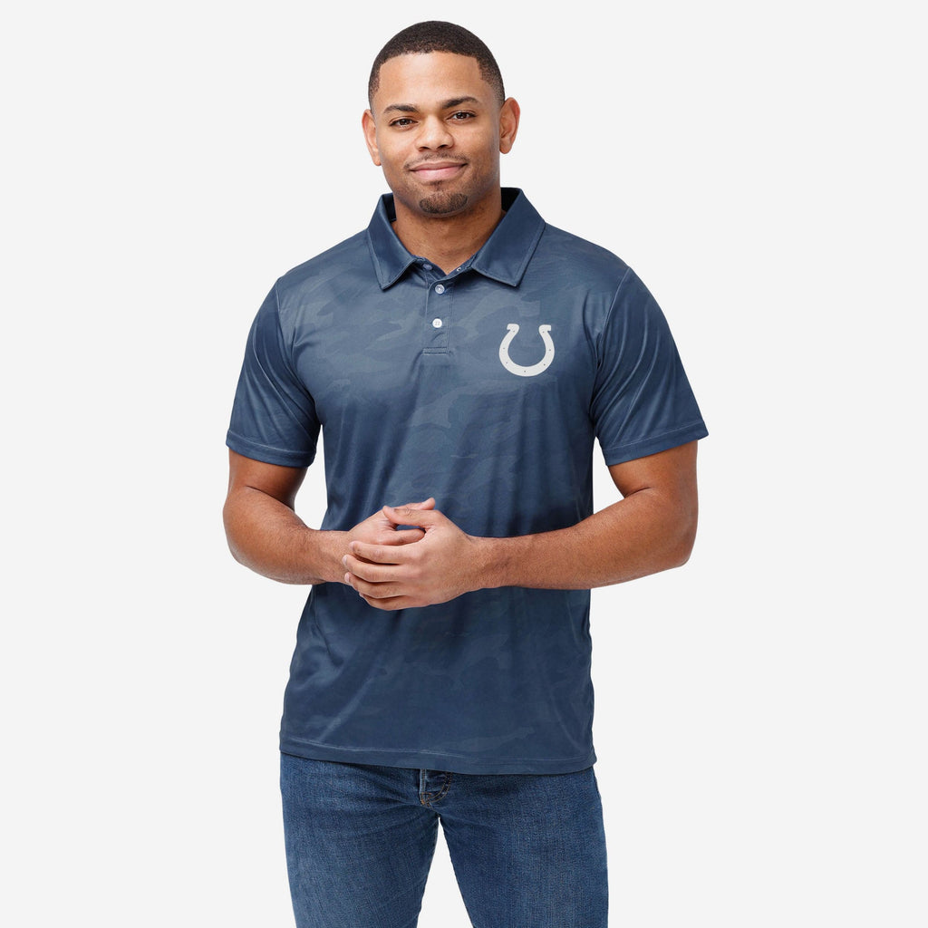 Indianapolis Colts Color Camo Polyester Polo FOCO S - FOCO.com