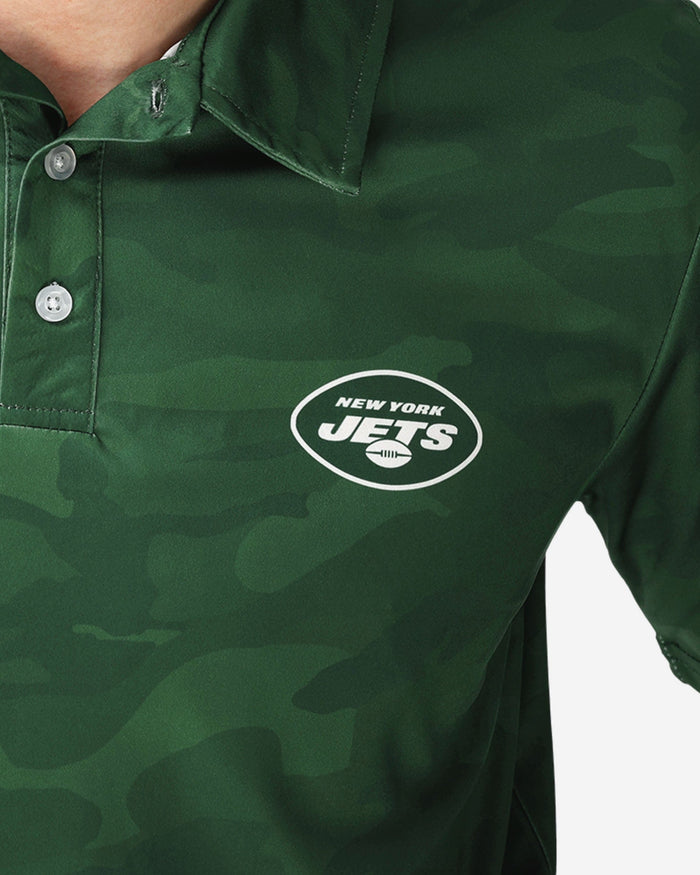 New York Jets Color Camo Polyester Polo FOCO - FOCO.com