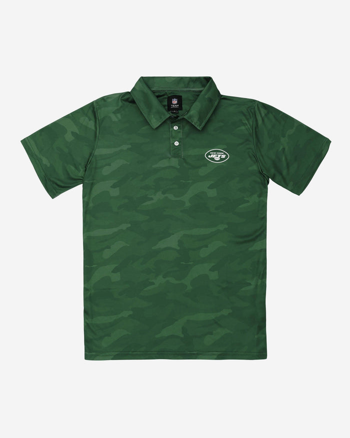 New York Jets Color Camo Polyester Polo FOCO - FOCO.com