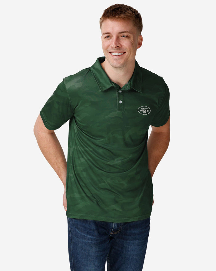 New York Jets Color Camo Polyester Polo FOCO S - FOCO.com