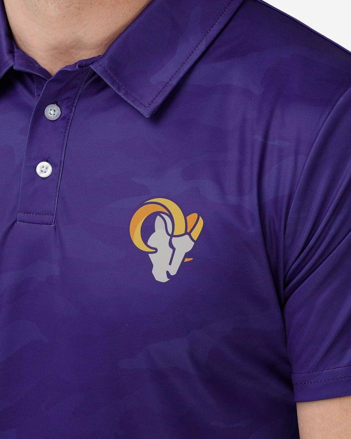 Los Angeles Rams Color Camo Polyester Polo FOCO - FOCO.com