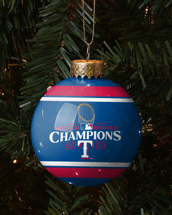 Texas Rangers 2023 World Series Champions Glass Ball Ornament FOCO - FOCO.com