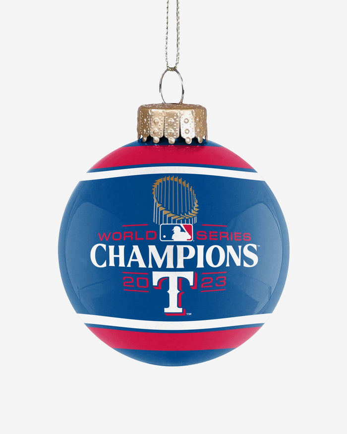 Texas Rangers 2023 World Series Champions Glass Ball Ornament FOCO - FOCO.com