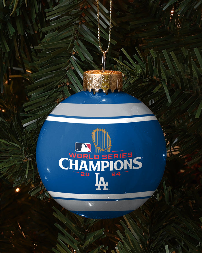 Los Angeles Dodgers 2024 World Series Champions Glass Ball Ornament FOCO - FOCO.com