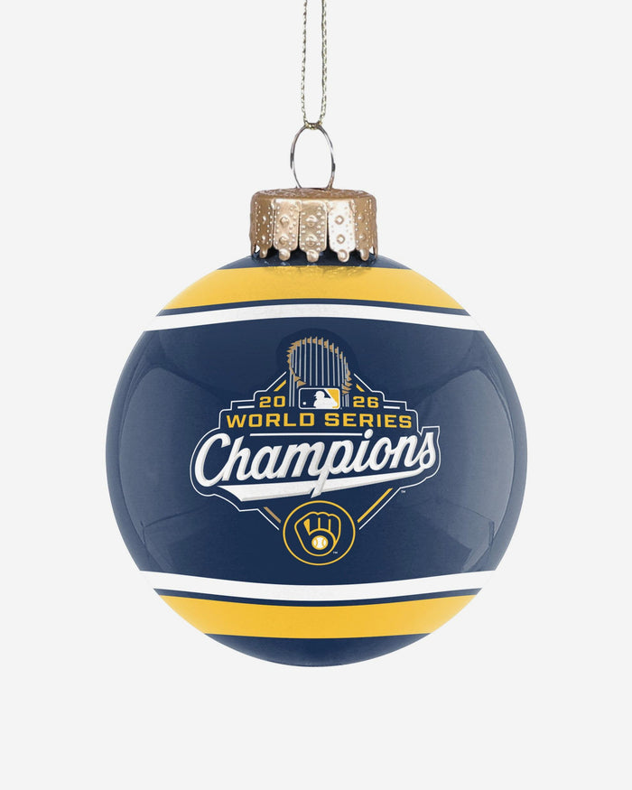 Milwaukee Brewers 2026 World Series Champions Glass Ball Ornament FOCO - FOCO.com