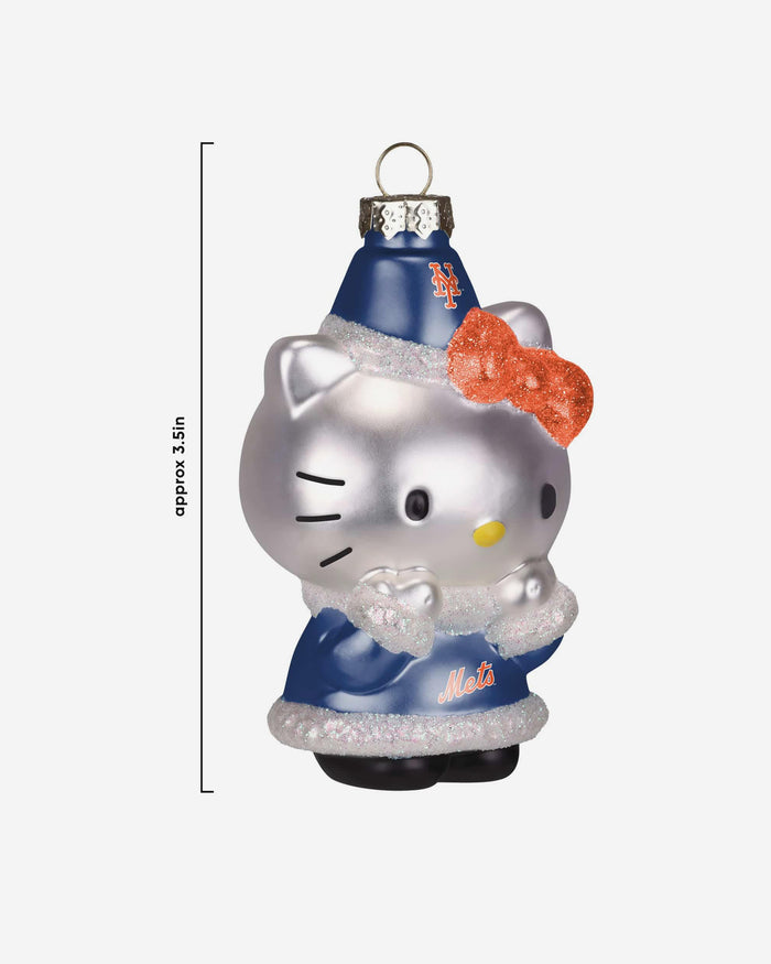 New York Mets Hello Kitty® Glitter Ornament FOCO - FOCO.com