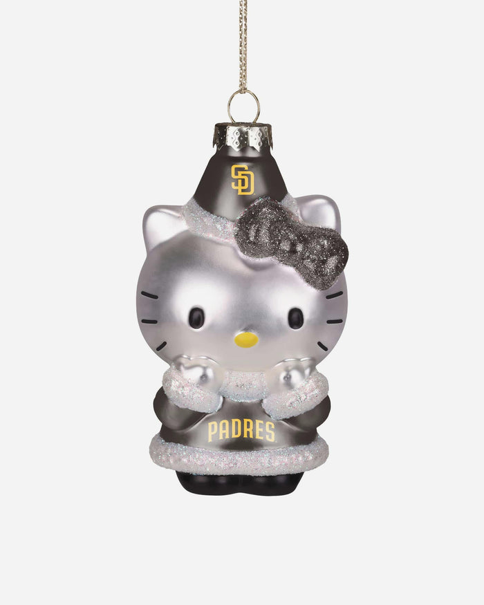 San Diego Padres Hello Kitty® Glitter Ornament FOCO - FOCO.com