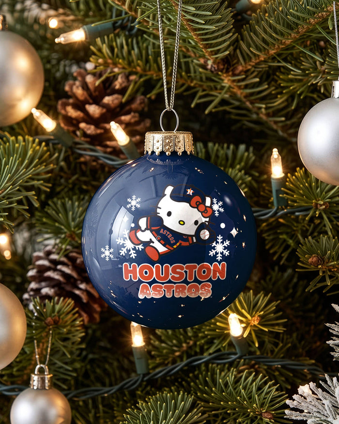 Houston Astros Hello Kitty® Glass Ball Ornament FOCO - FOCO.com