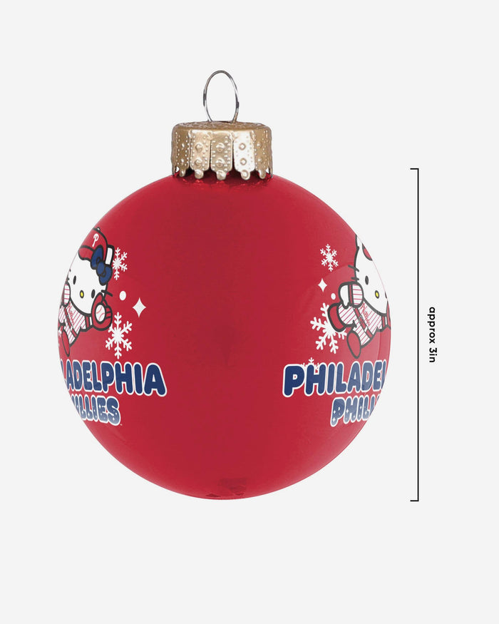 Philadelphia Phillies Hello Kitty® Glass Ball Ornament FOCO - FOCO.com