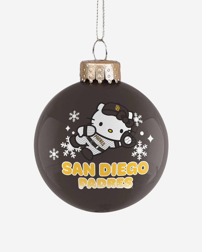 San Diego Padres Hello Kitty® Glass Ball Ornament FOCO - FOCO.com