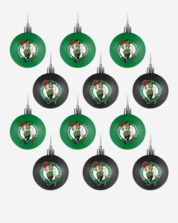 Boston Celtics 12 Pack Ball Ornament Set Foco - FOCO.com