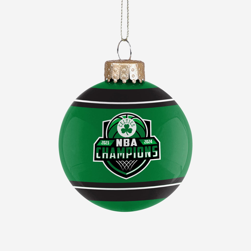 Boston Celtics 2024 NBA Champions Glass Ball Ornament FOCO - FOCO.com