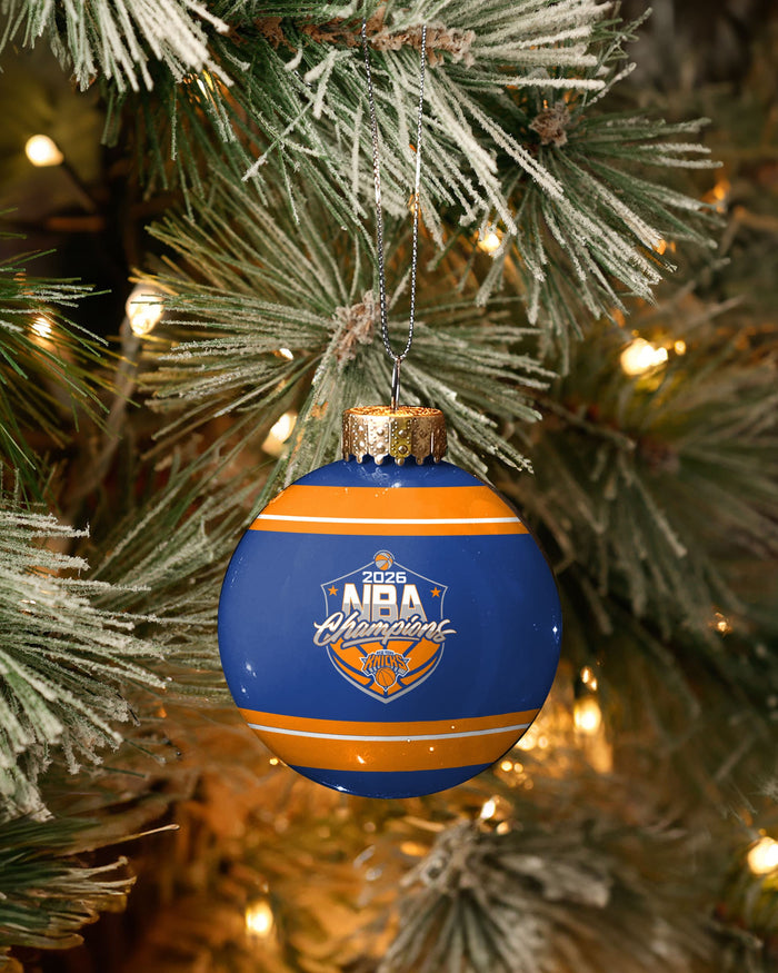 New York Knicks 2026 NBA Champions Glass Ball Ornament FOCO - FOCO.com