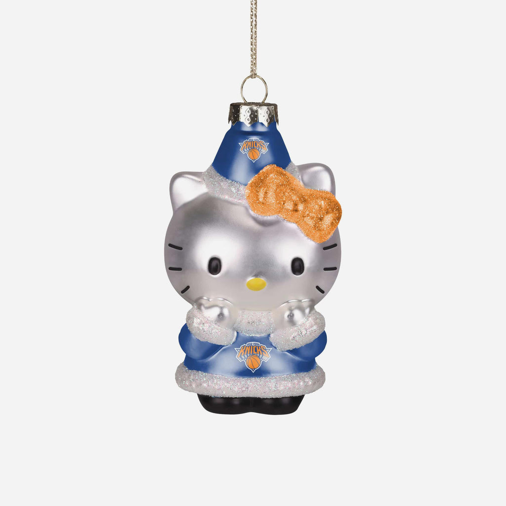 New York Knicks Hello Kitty® Glitter Ornament FOCO - FOCO.com