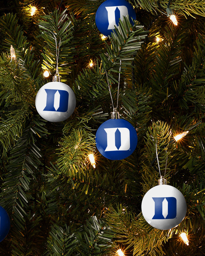 Duke Blue Devils 12 Pack Ball Ornament Set