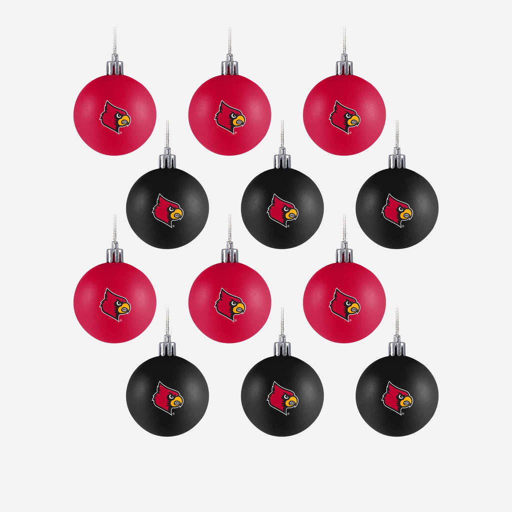 Louisville Cardinals 12 Pack Ball Ornament Set Foco - FOCO.com