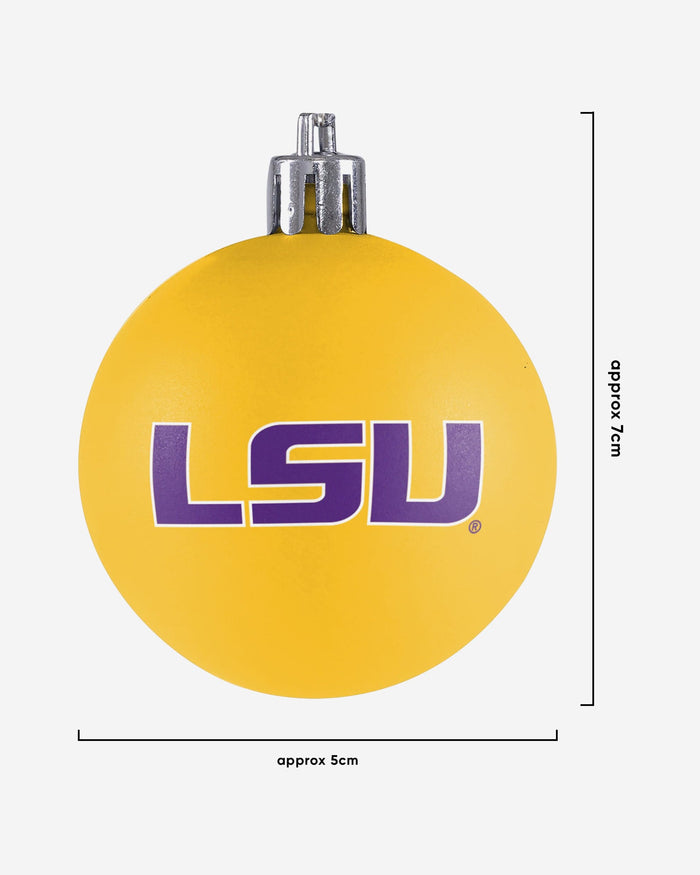 LSU Tigers 12 Pack Ball Ornament Set Foco - FOCO.com