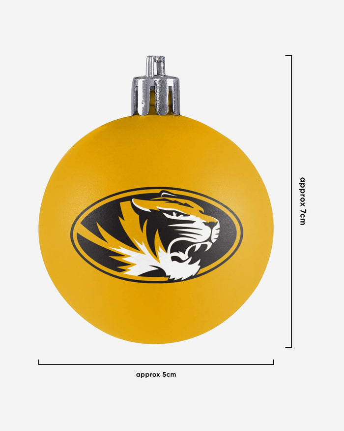 Missouri Tigers 12 Pack Plastic Ball Ornament Set FOCO - FOCO.com