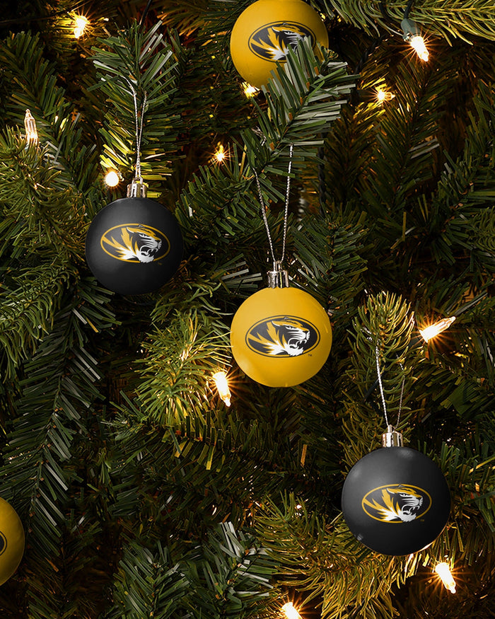 Missouri Tigers 12 Pack Plastic Ball Ornament Set FOCO - FOCO.com