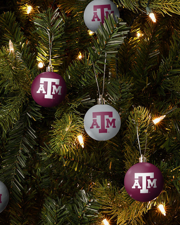 Texas A&M Aggies 12 Pack Ball Ornament Set FOCO - FOCO.com