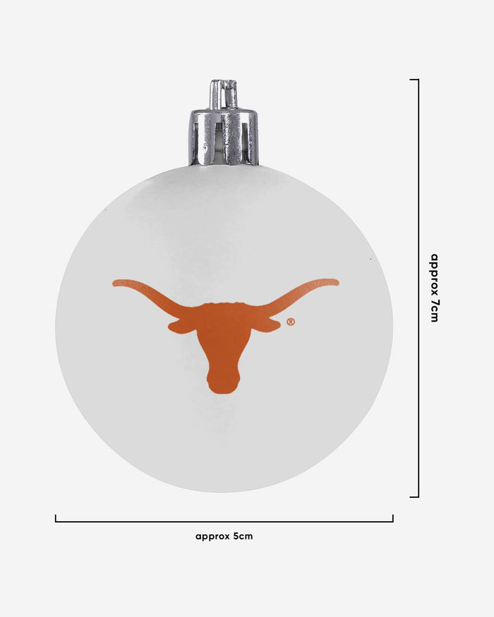 Texas Longhorns 12 Pack Ball Ornament Set FOCO - FOCO.com