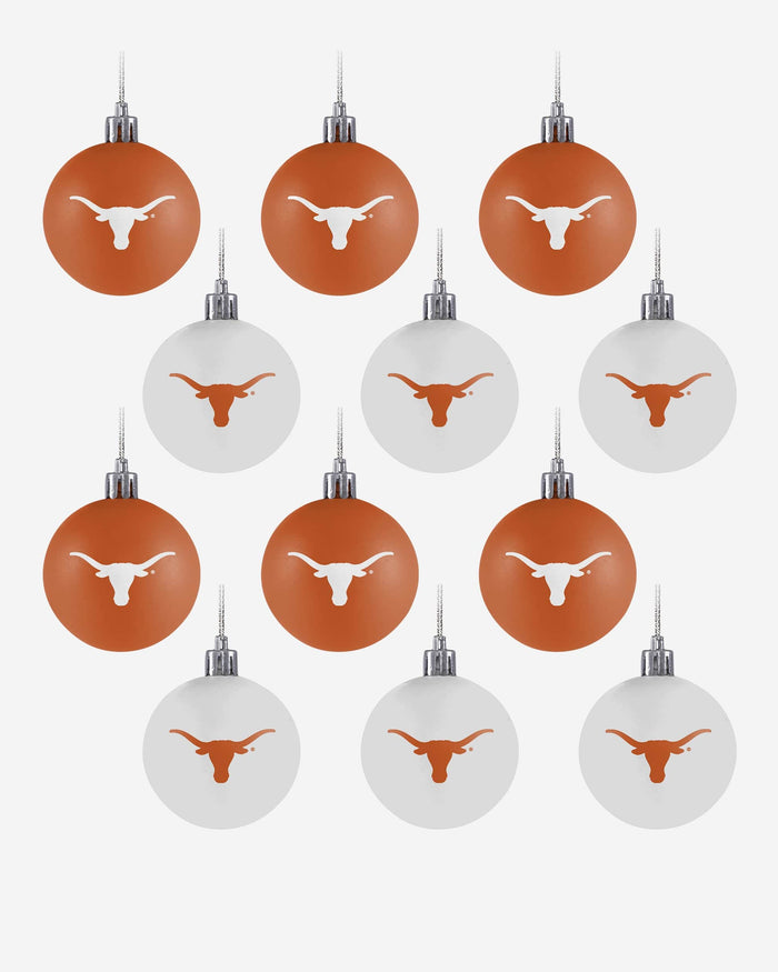 Texas Longhorns 12 Pack Ball Ornament Set FOCO - FOCO.com