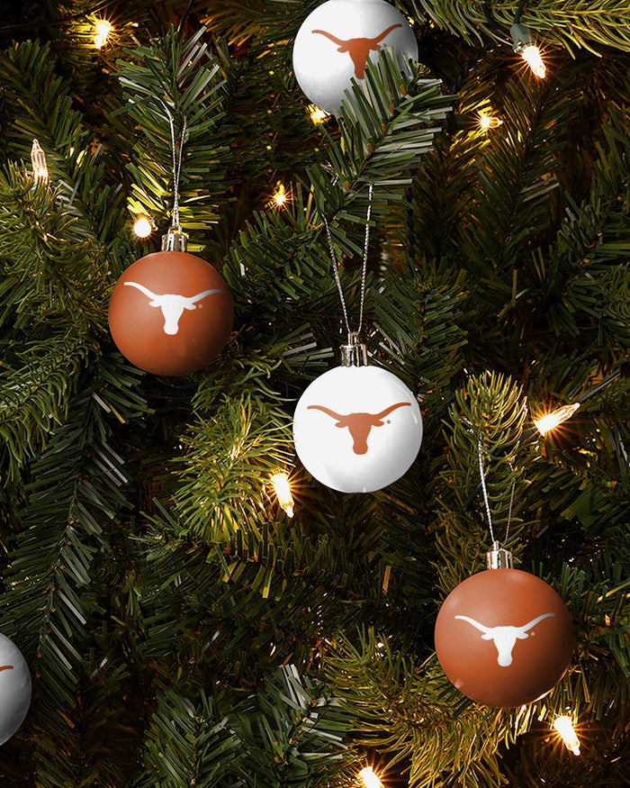 Texas Longhorns 12 Pack Ball Ornament Set FOCO - FOCO.com