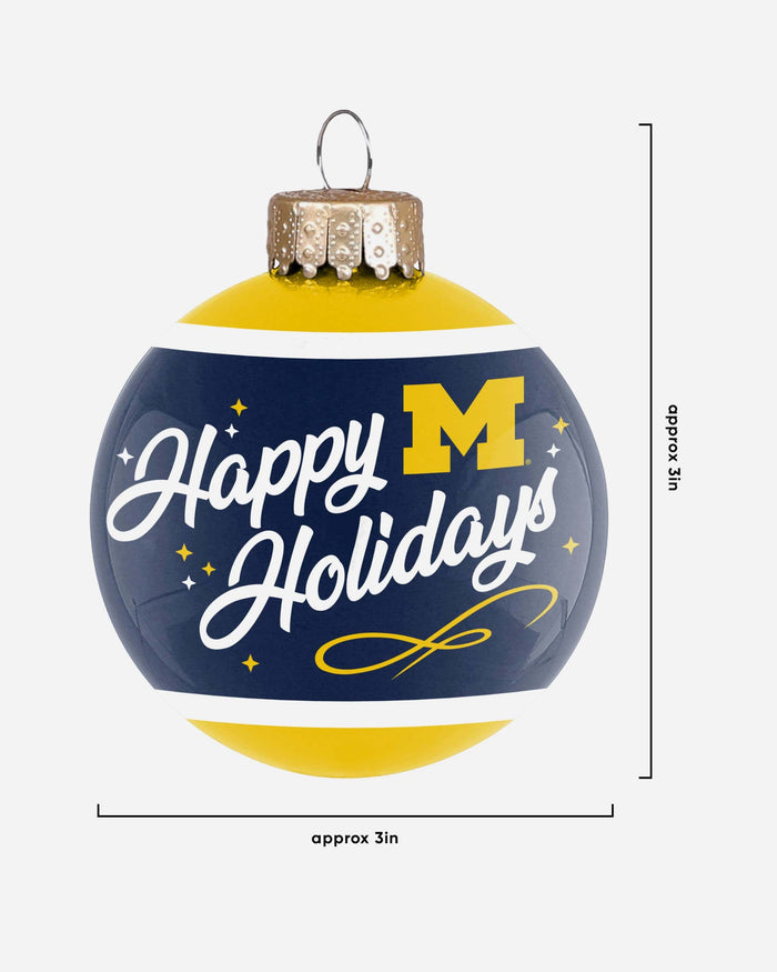 Michigan Wolverines 2023 Football National Champions Glass Ball Ornament FOCO - FOCO.com