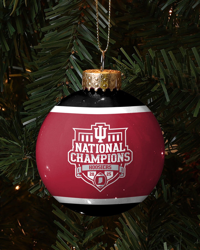 Indiana Hoosiers 2025 Football National Champions Glass Ball Ornament FOCO - FOCO.com