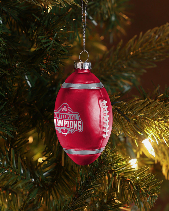 Ohio State Buckeyes 2024 Football National Champions Football Ornament FOCO - FOCO.com