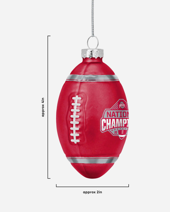 Ohio State Buckeyes 2024 Football National Champions Football Ornament FOCO - FOCO.com