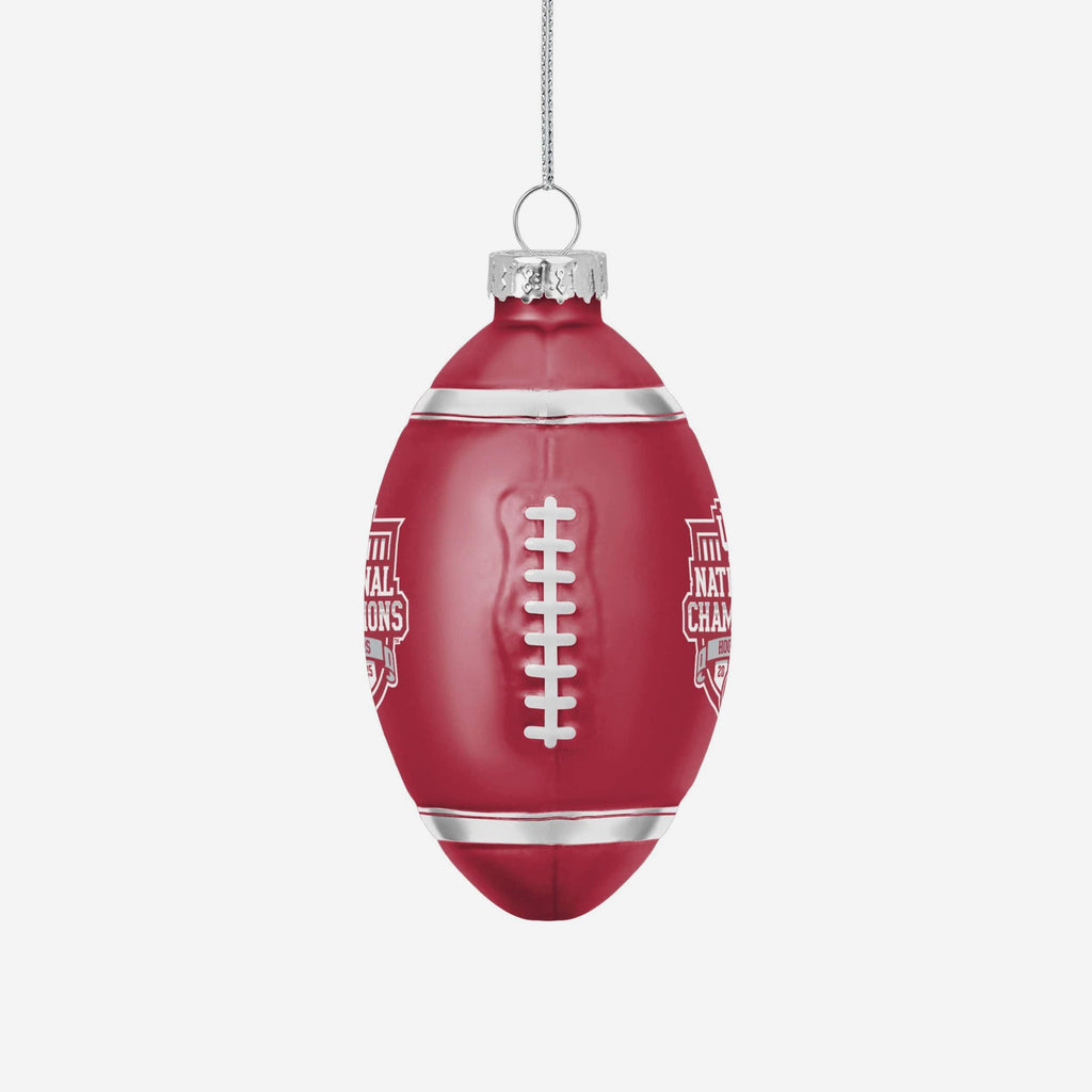 Indiana Hoosiers 2025 Football National Champions Blown Glass Ball Ornament FOCO - FOCO.com