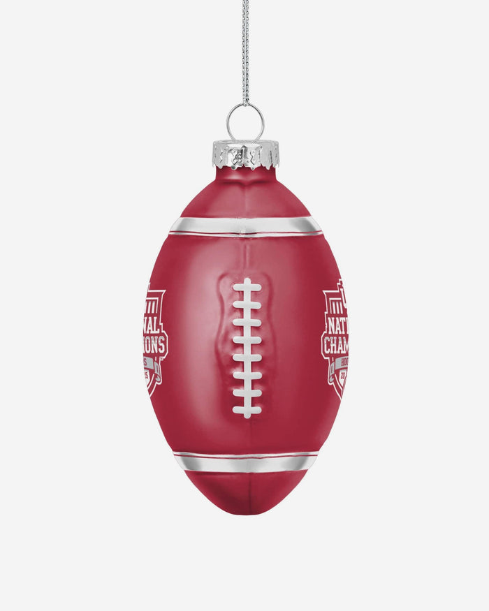 Indiana Hoosiers 2025 Football National Champions Blown Glass Ball Ornament FOCO - FOCO.com