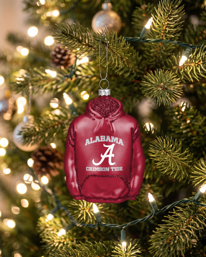 Alabama Crimson Tide Glitter Hoodie Ornament FOCO - FOCO.com