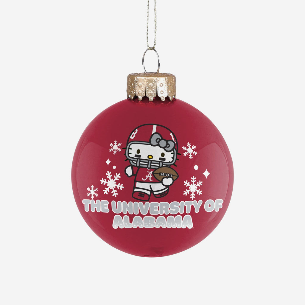 Alabama Crimson Tide Hello Kitty® Glass Ball Ornament FOCO - FOCO.com