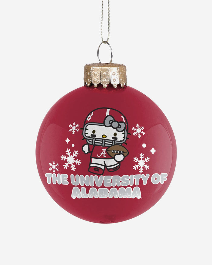 Alabama Crimson Tide Hello Kitty® Glass Ball Ornament