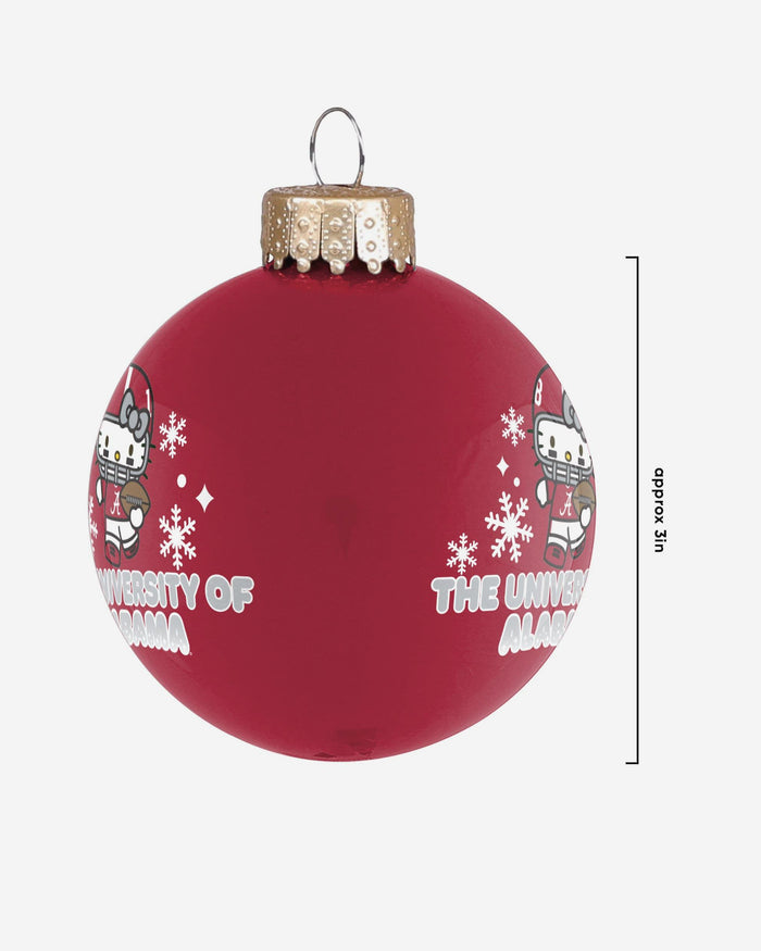 Alabama Crimson Tide Hello Kitty® Glass Ball Ornament