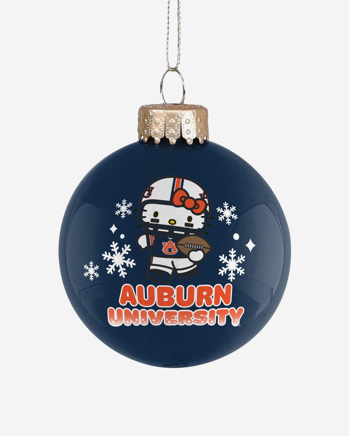 Auburn Tigers Hello Kitty® Glass Ball Ornament FOCO - FOCO.com