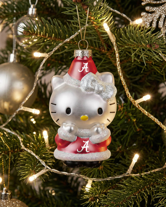 Alabama Crimson Tide Hello Kitty® Glitter Ornament FOCO - FOCO.com