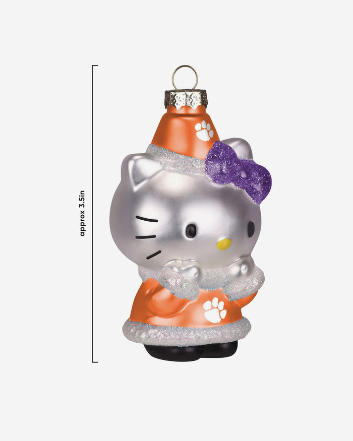 Clemson Tigers Hello Kitty® Glitter Ornament FOCO - FOCO.com