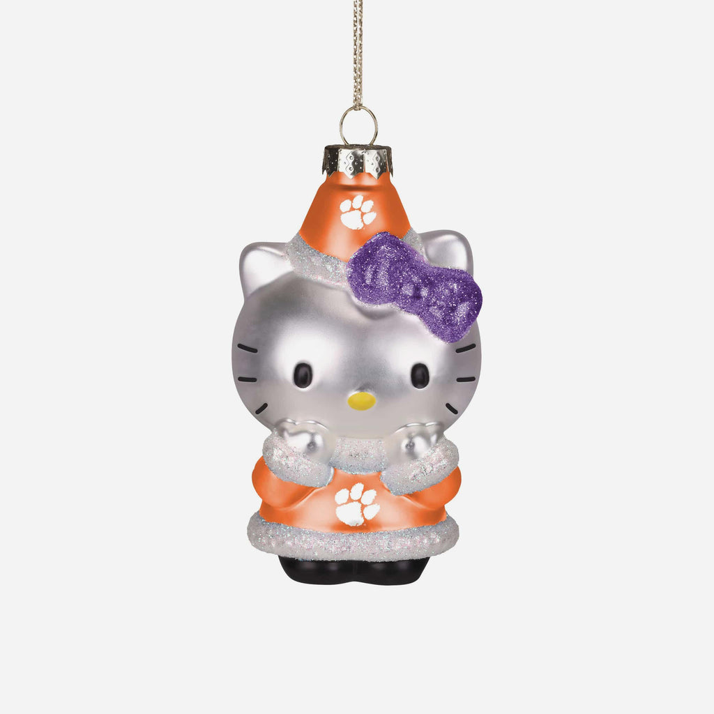Clemson Tigers Hello Kitty® Glitter Ornament FOCO - FOCO.com