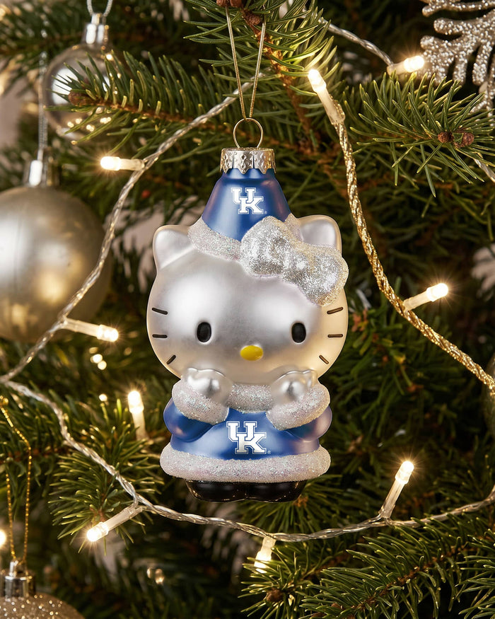 Kentucky Wildcats Hello Kitty® Glitter Ornament FOCO - FOCO.com