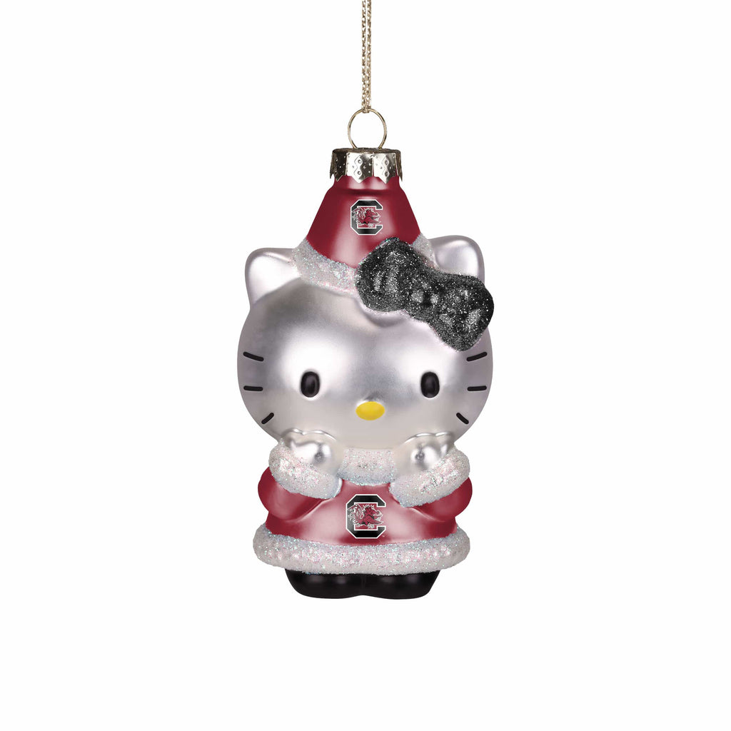 South Carolina Gamecocks Hello Kitty® Glitter Ornament FOCO - FOCO.com