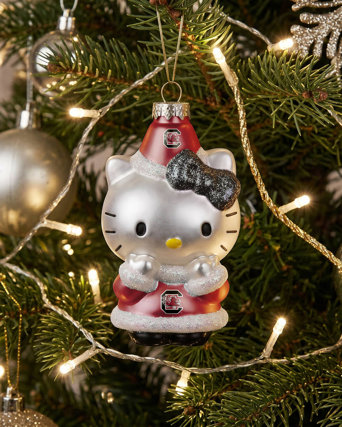 South Carolina Gamecocks Hello Kitty® Glitter Ornament FOCO - FOCO.com