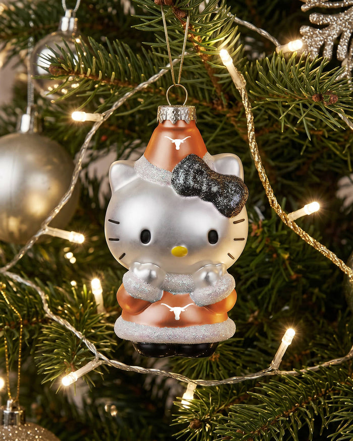 Texas Longhorns Hello Kitty® Glitter Ornament FOCO - FOCO.com